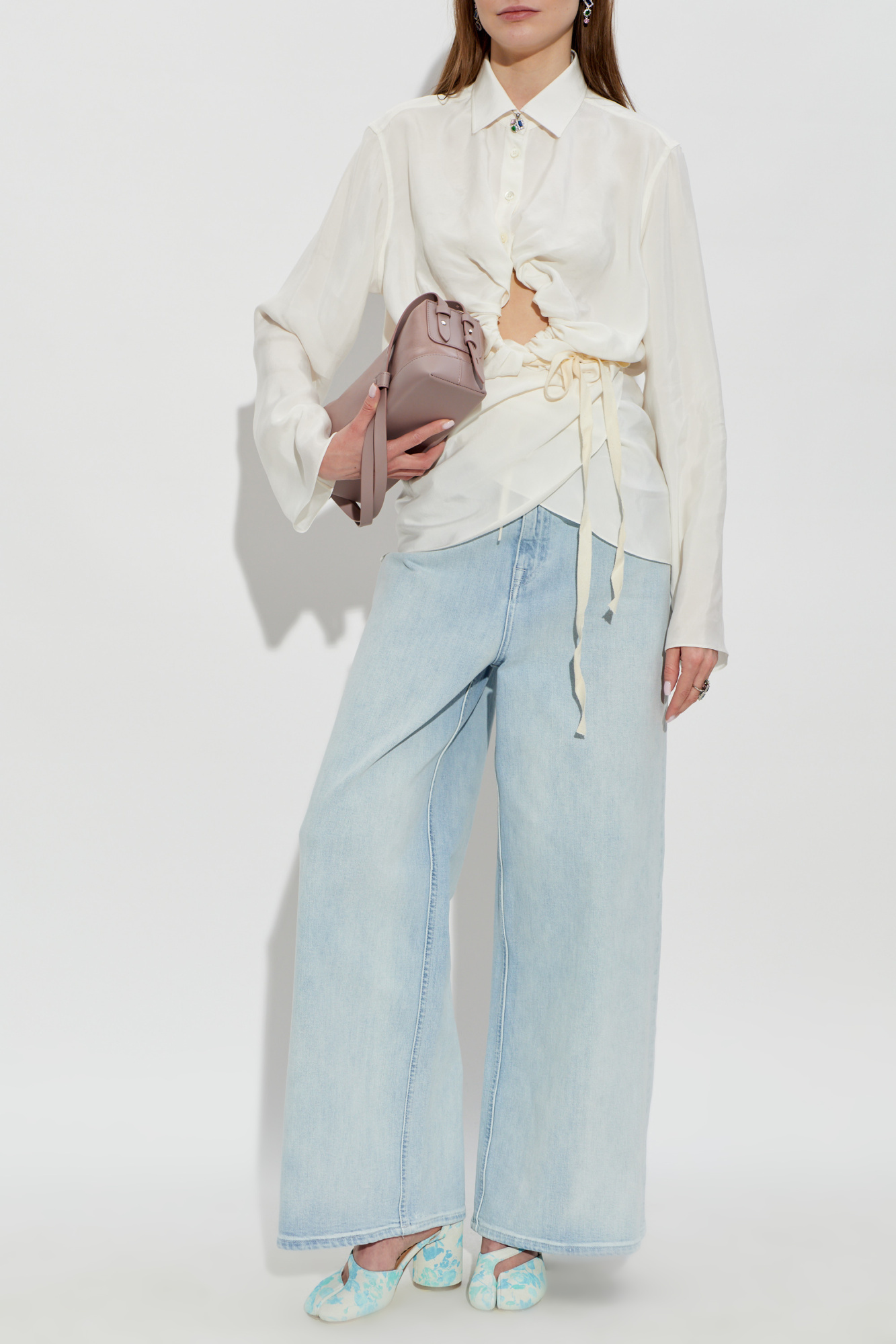 Maison Margiela Shirt with draped front | Women's | Vitkac